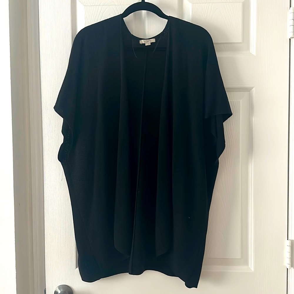 Loft Black Short Sleeve Shrug